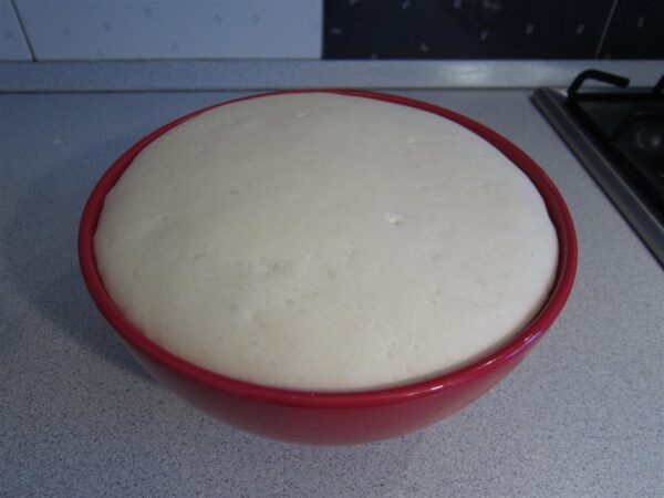 Pizza kelesztés után