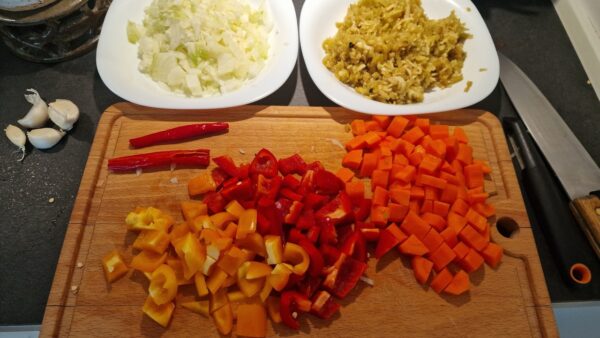 Chili sin carne előkészítése