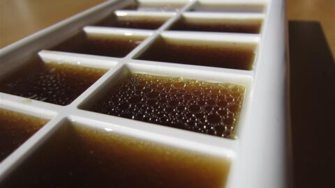 Csirke alaplé jégkockatartóban... Mélyhűtőben igazi leveskocka lesz belőle