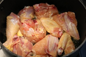 Csirke vadász módra készítése: feldarabolt csirke
