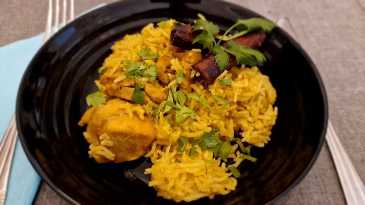 Csirkés biryani csirkecombfiléből