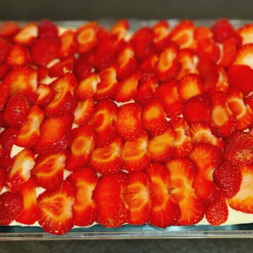 Epres tiramisu felülről