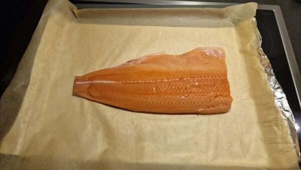 Fél lazac sütése sütőben 1
