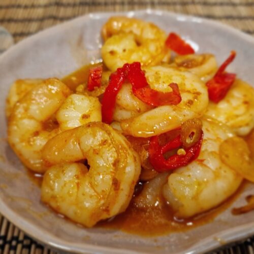 Gambas pil pil közelről
