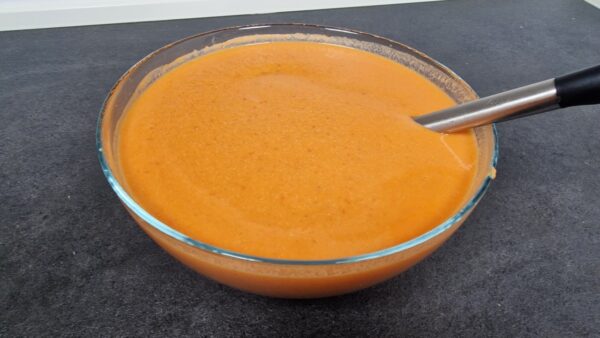 Gazpacho készítése 8 - tálalás