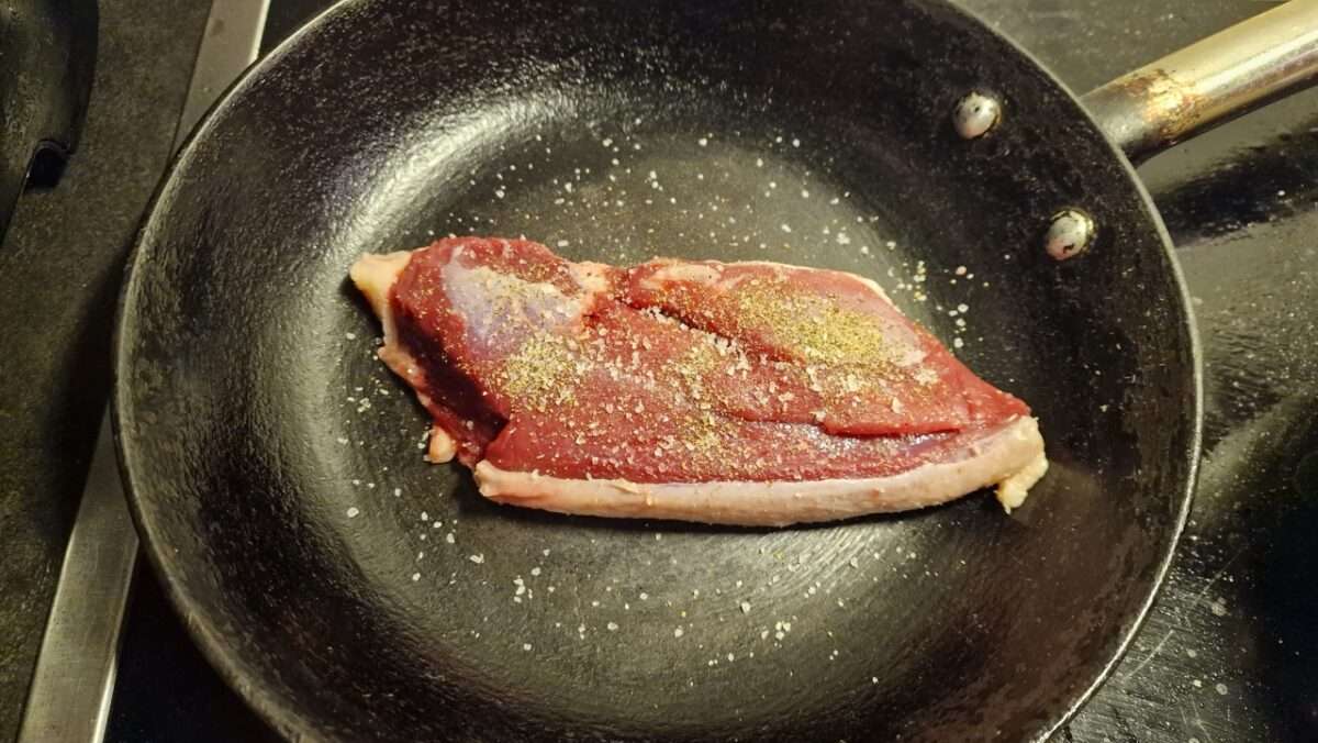 Grillezett kacsamell elősütése 1