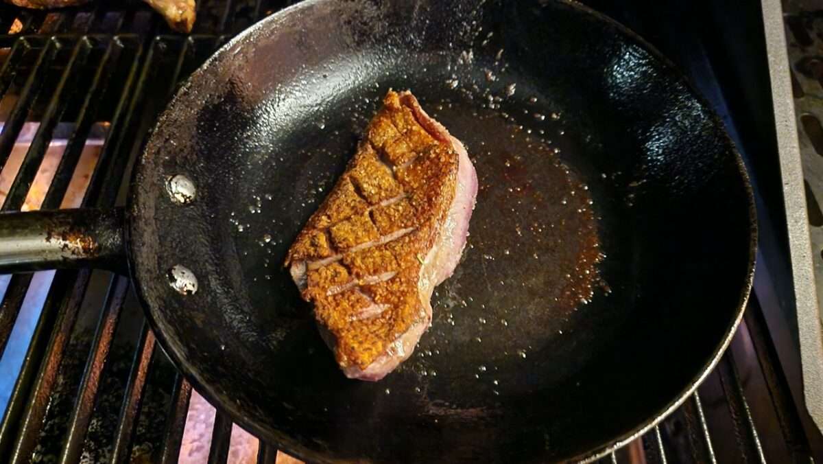 Kacsamell sütése grillen