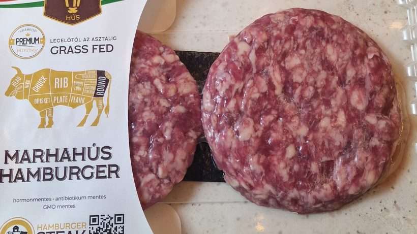 Lidl faluvégi hamburger húspogácsa csomagolás