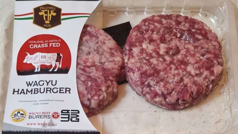 Lidl Faluvégi wagyu hamburger húspogácsa csomagolás