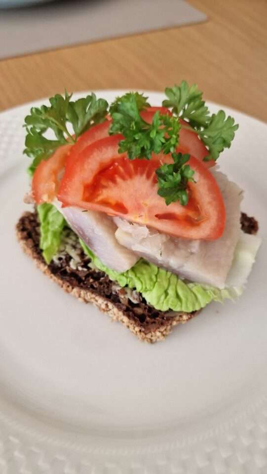 Smørrebrød pácolt heringgel