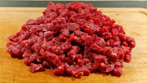 Steak tartare felkockázott marhahús