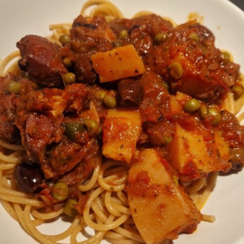 Stuffat tal-qarnit spagettivel