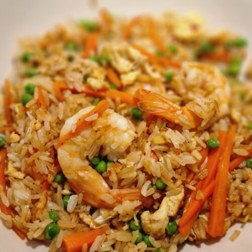 Sült rizs garnélával